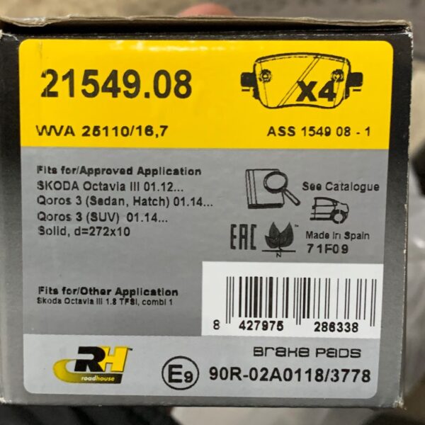 Fren Balata Takımı Arka 5Q0698451F Caddy-Leon -Octavia -Passat